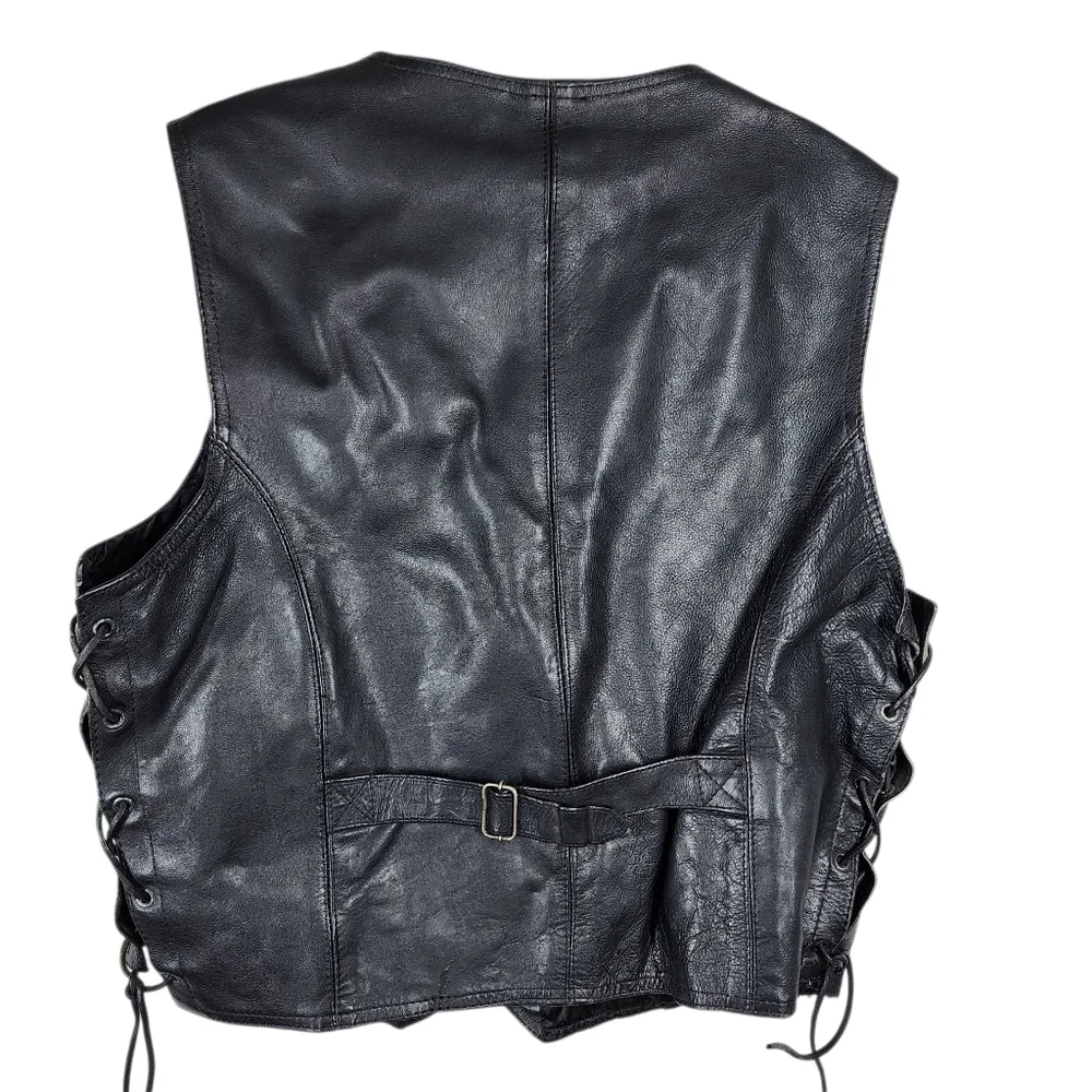 LONDON STUDDED MOTORCYCLE VEST